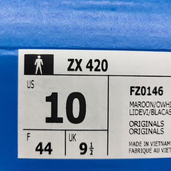 New adidas ZX 420 'Maroon Collegiate Navy' Men's Athletic Shoes Size 10 - Picture 9 of 9